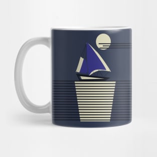 Sailing Boat Moon Night Seascape Mug